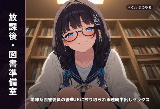 【放課後・図書準備室】地味系図書委員の後輩JKに搾り取られる連続中出しセックス(全97分) の表紙