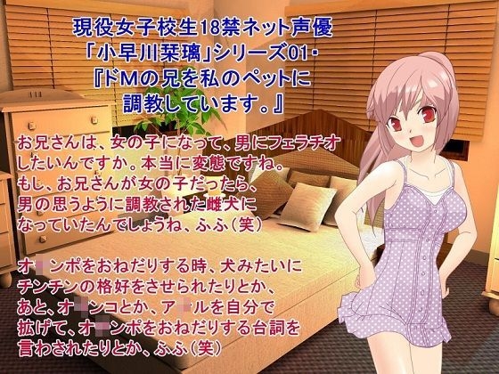 現役女子校生18禁ネット声優「小早川栞璃」シリーズ01・『ドMの兄を私のペットに調教しています。』 の表紙