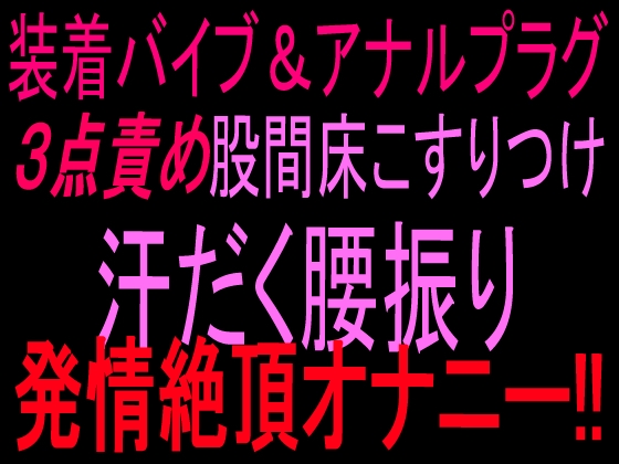 装着バイブ&アナルプラグ3点責め股間床こすりつけ汗だく腰振り発情絶頂オナニー‼︎ の表紙