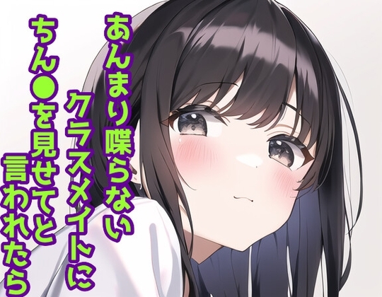 あんまり喋らないクラスメイトにちん●を見せてと言われたら の表紙