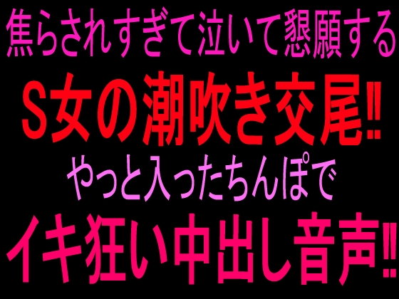 焦らされすぎて泣いて懇願するS女の潮吹き交尾‼︎やっと入ったちんぽでイキ狂い中出し音声‼︎ の表紙