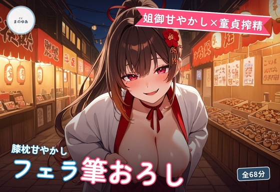 【姐御甘やかし×童貞搾精】たこ焼き屋台若女将のフェラ膝枕とろとろ筆おろし ～閉店後の軽トラ荷台で何度も種付け中出し♡～(全68分) の表紙