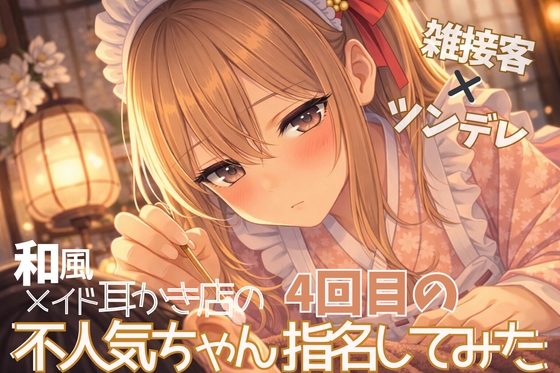 【雑接客×ツンデレ】和風メイド耳かき店の不人気ちゃん4回目の指名してみた【耳かきASMR】 の表紙