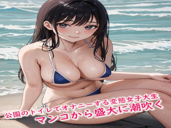 公園のトイレでオナニーする変態女子大生が興奮しすぎてマンコから盛大に潮吹く の表紙