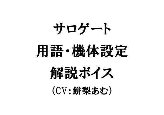 サロゲート 用語・機体設定解説ボイス の表紙