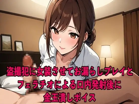 【去勢プログラム】盗撮犯に女装させてお漏らしプレイとフェラチオによる口内発射後に金玉潰しボイス【お姉さん/SM】 の表紙