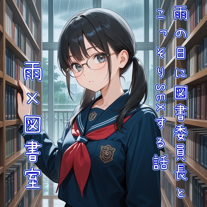 【5～10分でさっくり抜けるシリーズ】雨の日に図書委員長とこっそりSEXする話 の表紙