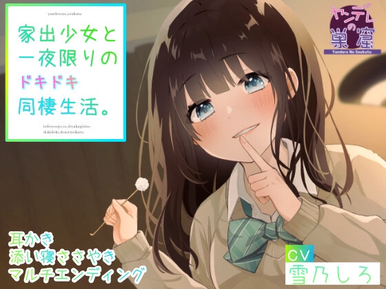 家出少女と一夜限りのドキドキ同棲生活 (耳かき、耳ふー、すきすきささやき、マルチエンディング、ヤンデレルート) の表紙