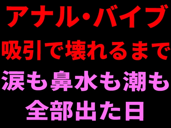 アナル・バイブ・吸引で壊れるまで。涙も鼻水も潮も全部出た日 の表紙