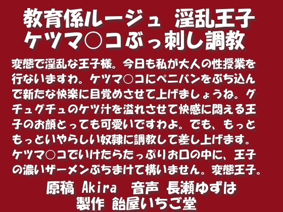 教育係ルージュ 淫乱王子 ケツマ○コぶっ刺し調教wave の表紙