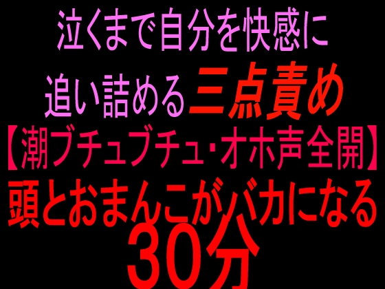 泣くまで自分を快感に追い詰める三点責め【潮ブチュブチュ・オホ声全開】頭とおまんこがバカになる30分 の表紙
