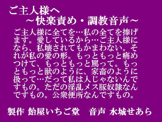 ご主人様へ～快楽責め・調教音声～ の表紙