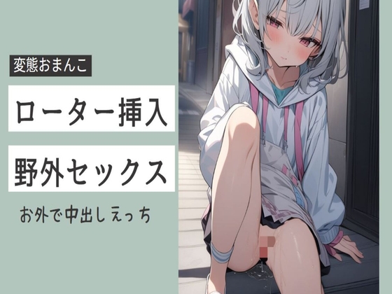 お外でローター挿入○リまんこを開いてくちゅくちゅオナニー最後はおちんぽおねだりで野外中出しセックス の表紙